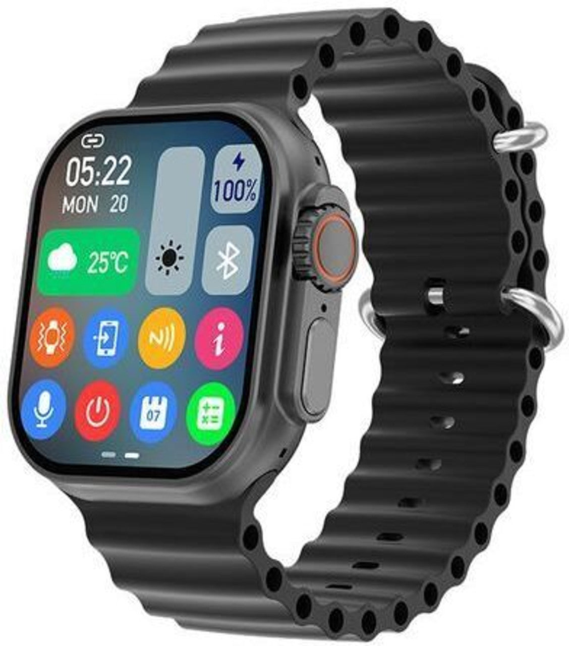 T800 ultra Full screen Smart Watch Series 8 For Men & Women Bluetooth calling Smartwatch (Black Strap, Free Size)